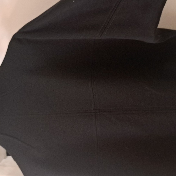 St John beautiful Black Wool&Rayon Knit Zip up Jacket pretty Sleeve&  mock neck - Picture 6 of 9